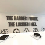 The Harder I Work, The Luckier I Get 3D Office Sign