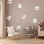 Daisy Flowers 3D Wall Decor (Pack of 5)