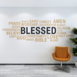 Blessed Word Cloud 3D Wall Sign