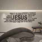 Jesus WordCloud 3D Wall Sign