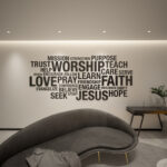 Worship Pray Love 3D Wall Sign