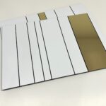 White and Gold Stripes 3D Wall Panels 1 Panel (Small defect)