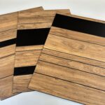 Dark Wood and Black Gloss Decorative Panels