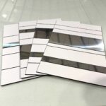 White and Silver Stripes 3D Wall Panels 1 Panel (Small defect)