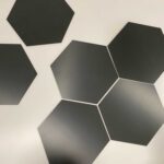 Hexagons Composition black 3D Wall Panels 1 Panel (Small defect)