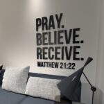 Pray. Believe. Receive. Matthew 21:22 3D Wall Decor