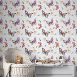 Watercolor Butterflies Pattern Wallpaper