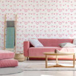 Pink Hearts Pattern Wallpaper