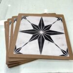 Black Stars Tile Stickers 1 Tile (Small defect)