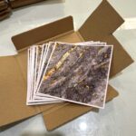 Grey and Gold Marble Pattern Stickers 1 Tile (Small defect)