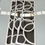 Circles Pattern With Mirror Furniture Overlays - MALM Kits 1 Panel (Small defect)