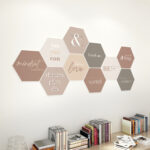 Decorative Hexagons Pink Motivation