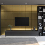 Brushed Gold Finish 3D Wall Panels