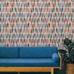 Mid Century Color Drops Wallpaper