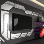 Sci-fi Brushed Silver 3D Wall Decor