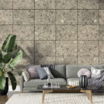 Grey and Taupe Marble Stone Imitation Decorative Panels