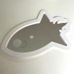 Rocket Ship Mirror 3D Wall Art