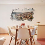 Porto View Broken Wall Decal