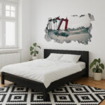 Skate Park 3D Broken Wall Decal