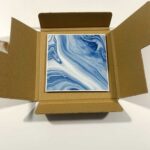 Blue Onyx Pattern Tile Stickers 1 Tile (Small defect)