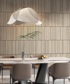 Light Wood Symmetric Lines 3D Wall Panels