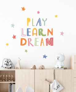 Play Learn Dream Kids Wall Decal