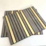 Modular Concrete & Gold Mirror Wall Panels 1 Pack of 18 Panels (clearance sale)