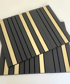 Modular Dark Grey & Gold Mirror Wall Panels 1 Pack of 18 Panels (clearance sale)