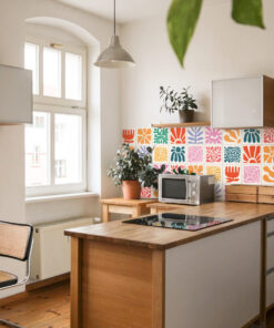 Alternative view of Coloured Matisse Inspired Tile Stickers (Pack of 24)