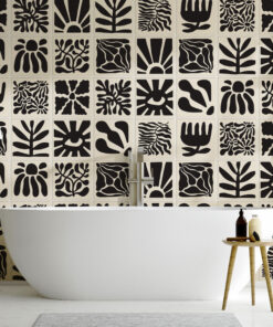 Alternative view of Black Matisse Inspired Tile Stickers (Pack of 24)
