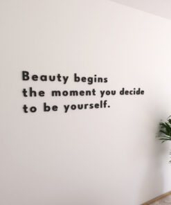 Beauty Begins The Moment You Decide To 3D Wall Decor