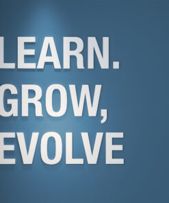 Learn Grow Evolve 3D Office Decor