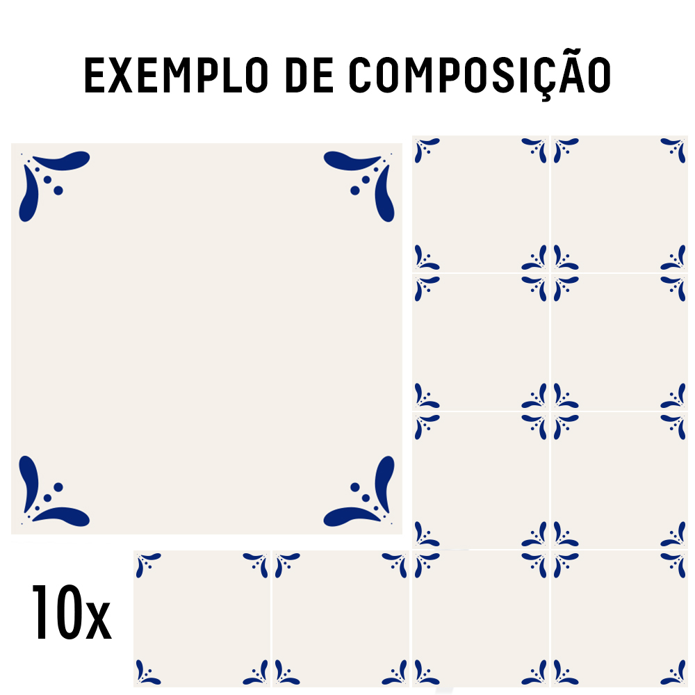 Coastal Beige and Blue Tile Stickers (Pack of 10) - Image 4