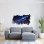 Milky Way Galaxy Broken Wall Decal