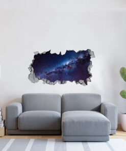 Milky Way Galaxy Broken Wall Decal