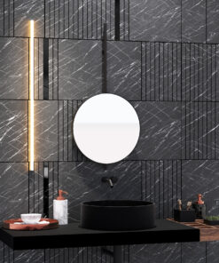 Alternative view of Dark Marble Imitation and Black Gloss Decorative Panels