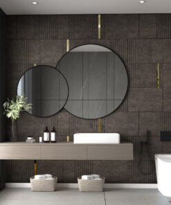 Alternative view of Bronze Patina Imitation and Gold Mirror Decorative Panels