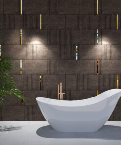 Bronze Patina Imitation and Gold Mirror Decorative Panels