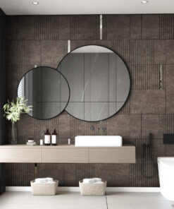 Alternative view of Bronze Patina Imitation and Silver Mirror Decorative Panels