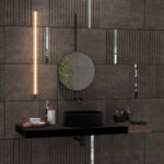 Bronze Patina Imitation and Silver Mirror Decorative Panels
