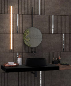 Bronze Patina Imitation and Silver Mirror Decorative Panels