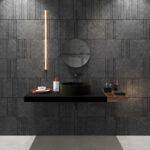 Dark Grey Marble Imitation Decorative Panels
