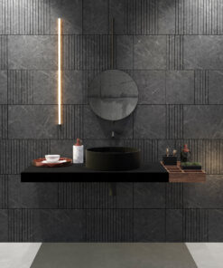 Dark Grey Marble Imitation Decorative Panels