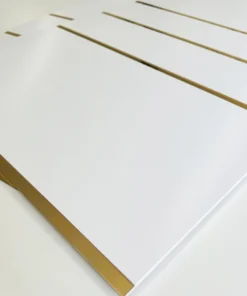 Alternative view of White & Gold Mirror Wall Panels