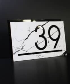Alternative view of White Arabesque and Black Gloss Number Sign
