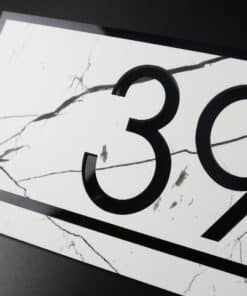 White Arabesque and Black Gloss Number Sign