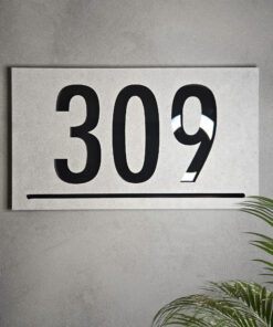 Concrete and Black Gloss Number Sign